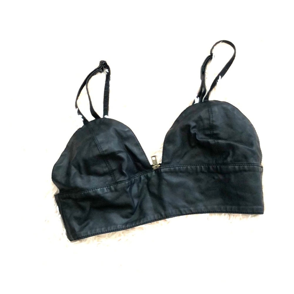 Forever 21 Leather like bralette top
